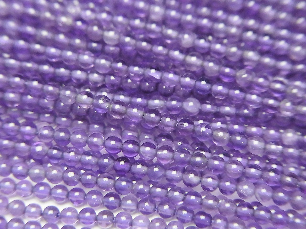 紫水晶 AAA 圓珠 2mm 一串 (約15英吋/38公分)