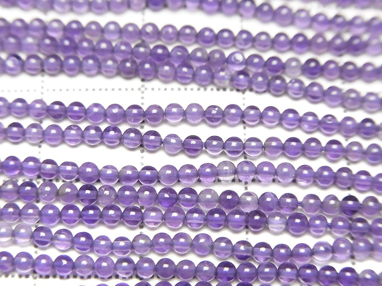 紫水晶 AAA 圓珠 2mm 一串 (約15英吋/38公分)