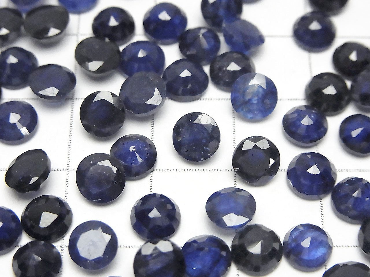 High Quality Blue Sapphire AAA- Loose stone Round Faceted 6x6mm 2pcs
