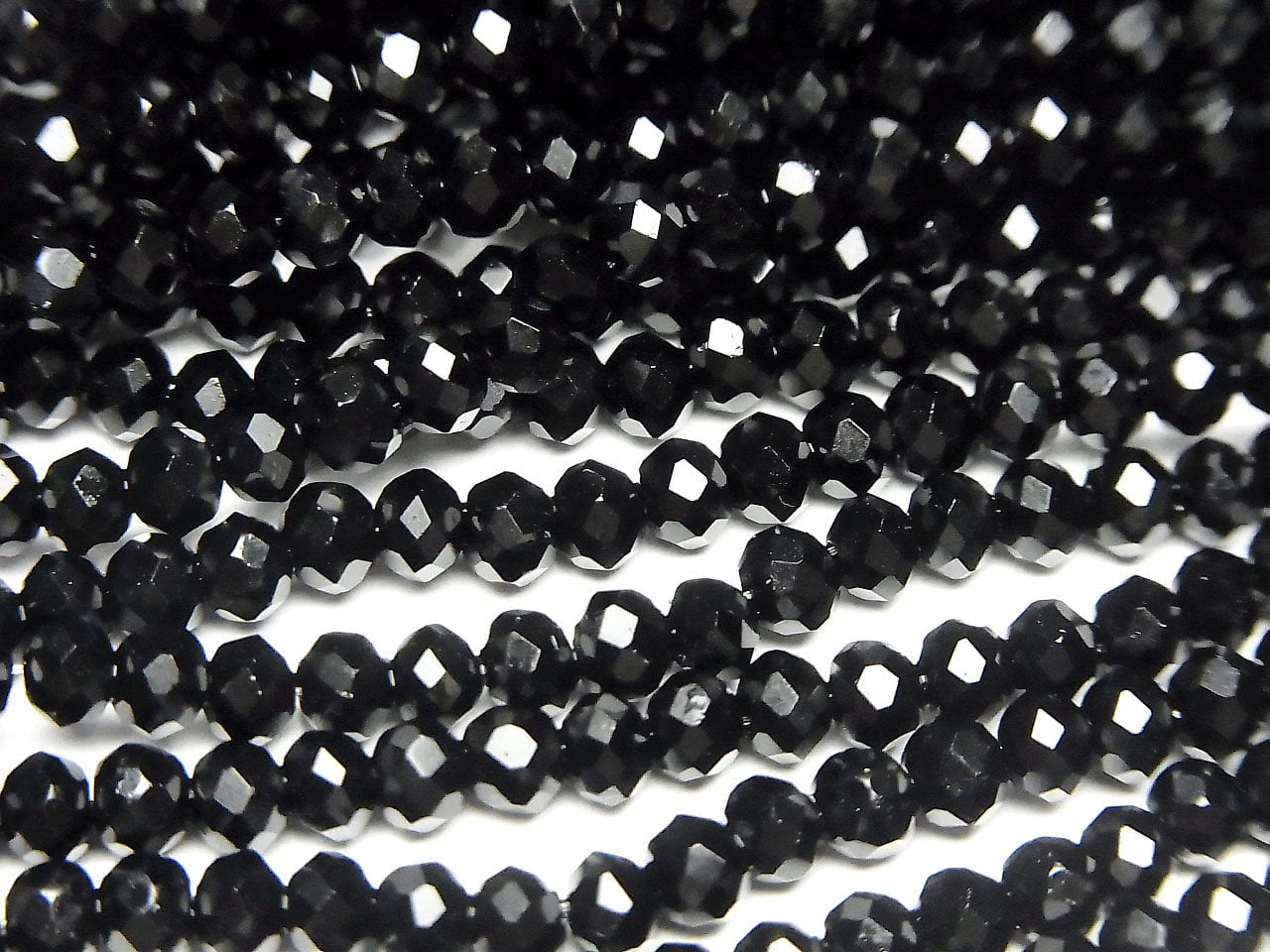 1 fil 1,79 $ ! Perles de verre à facettes bouton rondelle 3 x 3 x 2 mm noir 1 fil de perles (env. 38 cm)