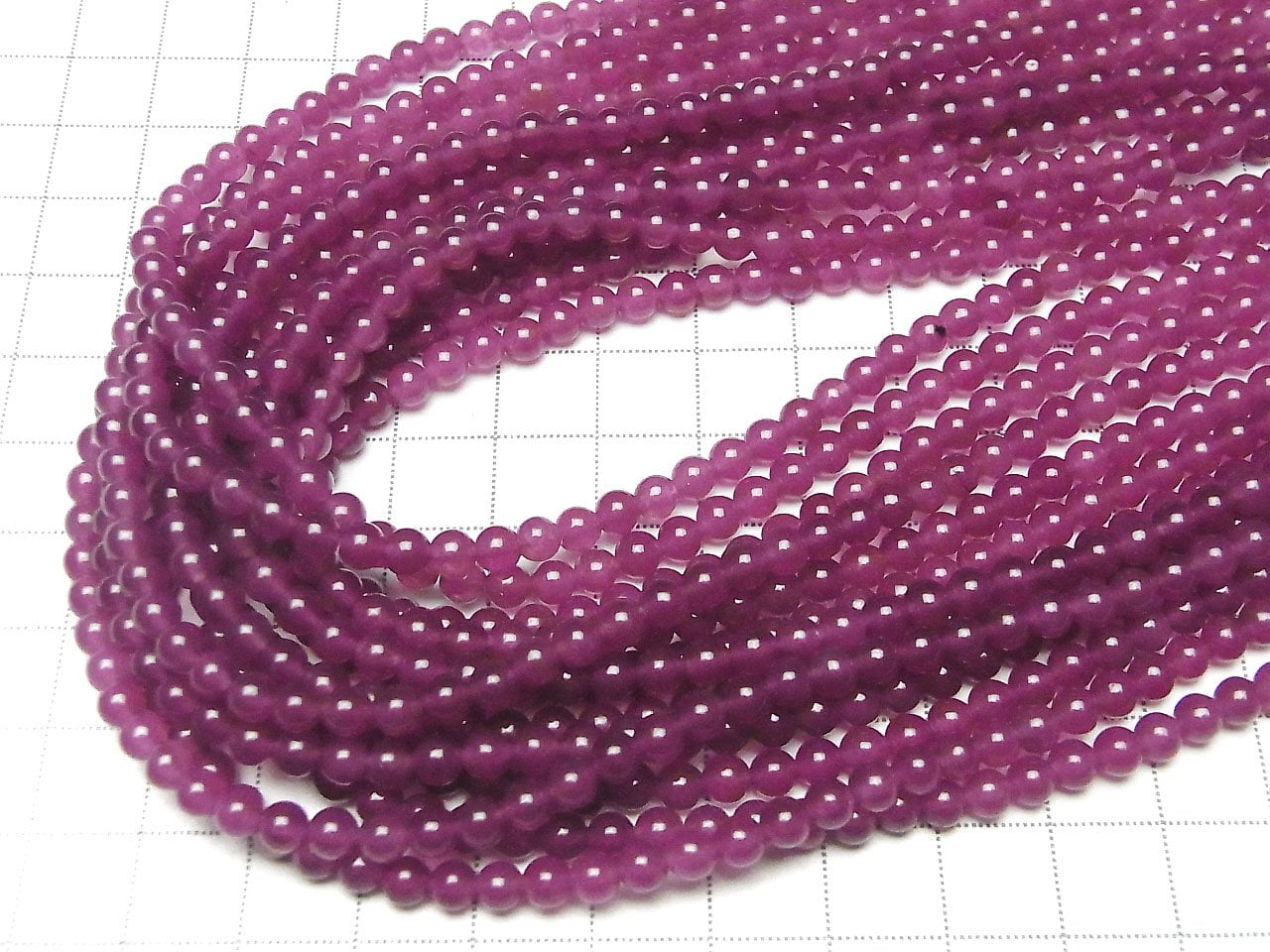 1strand $2.79! Red Purple Color Jade Round 4mm 1strand beads (aprx.15inch / 38cm)
