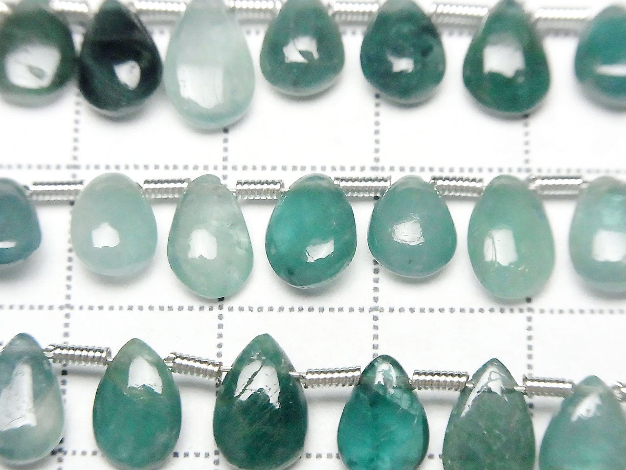 Grandidierite AA++ Pear shape (Smooth) half or 1strand beads (28pcs)