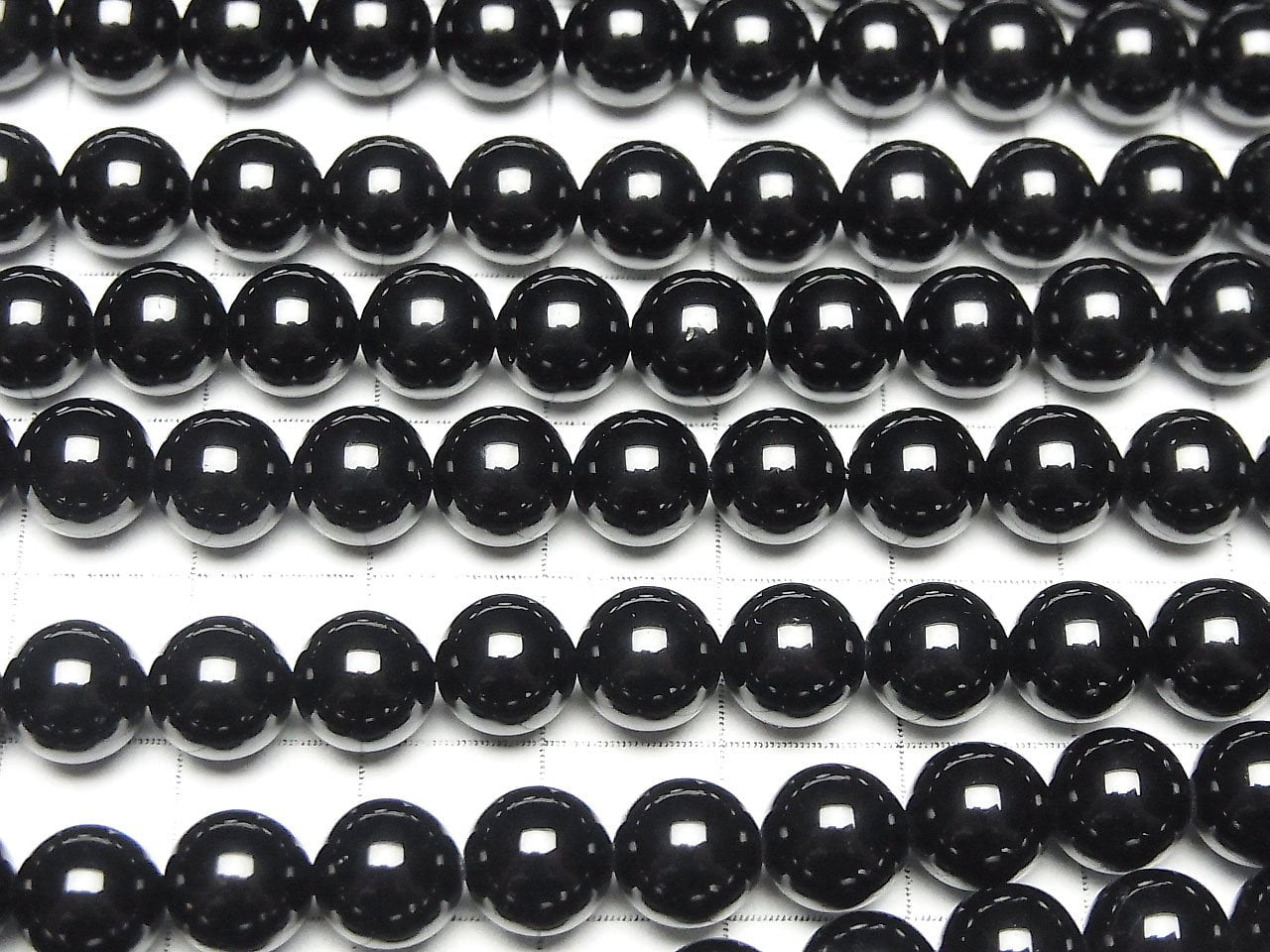 Black Tourmaline AAA Round 8mm half or 1strand beads (approx. 15 inches/38 cm)