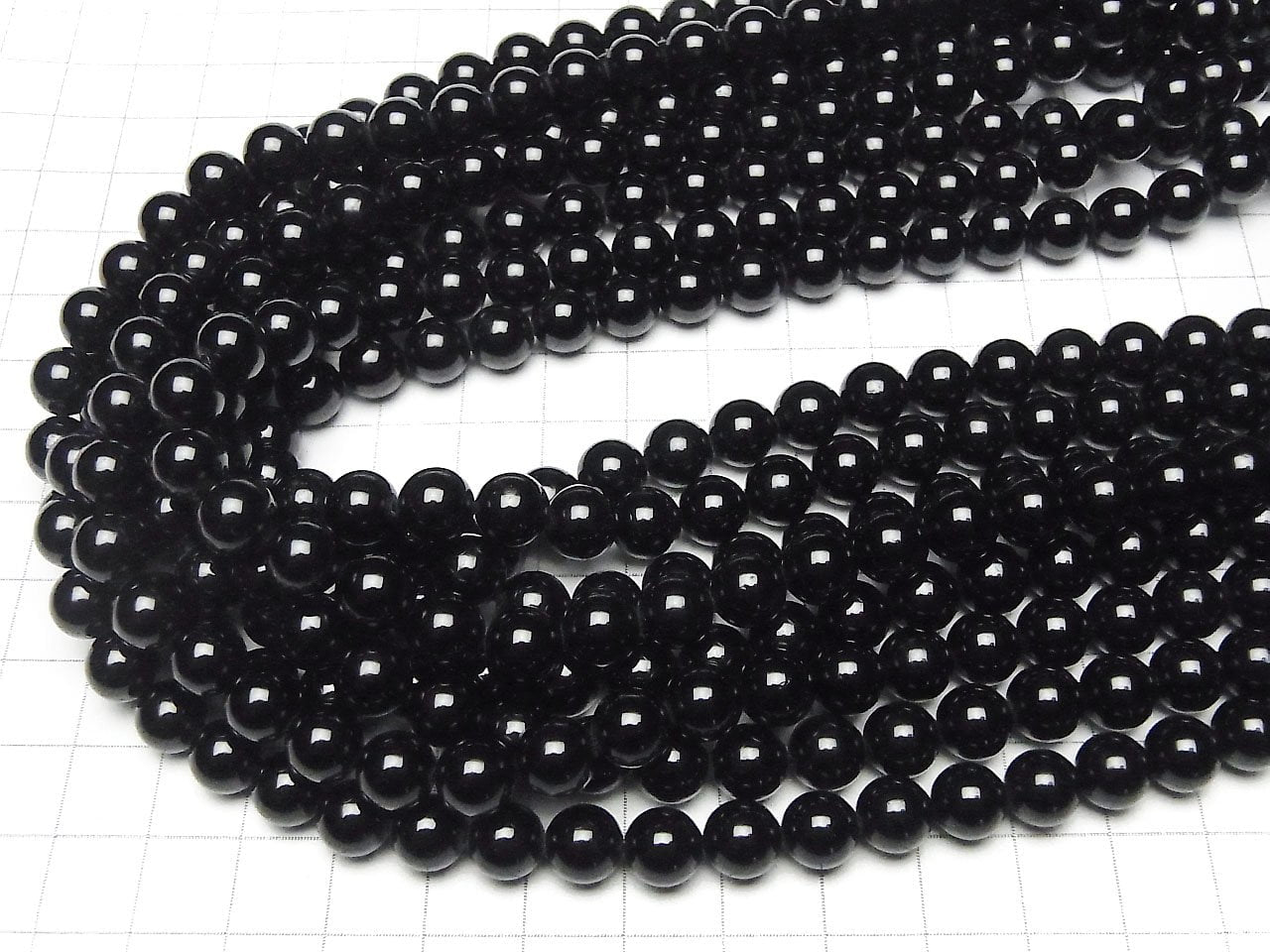 黑電氣石 AAA 圓珠 8mm 半串或一串 (約 15 英寸/37 公分)
