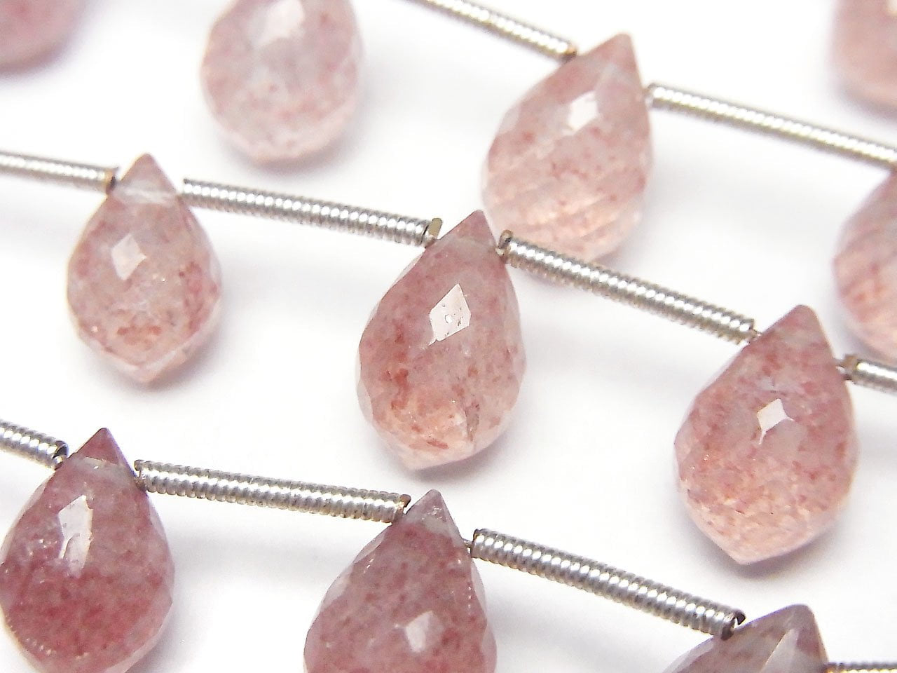 High Quality Pink Epidote AA++ Marquise Rice Faceted Briolette 1 strand (8 pcs)
