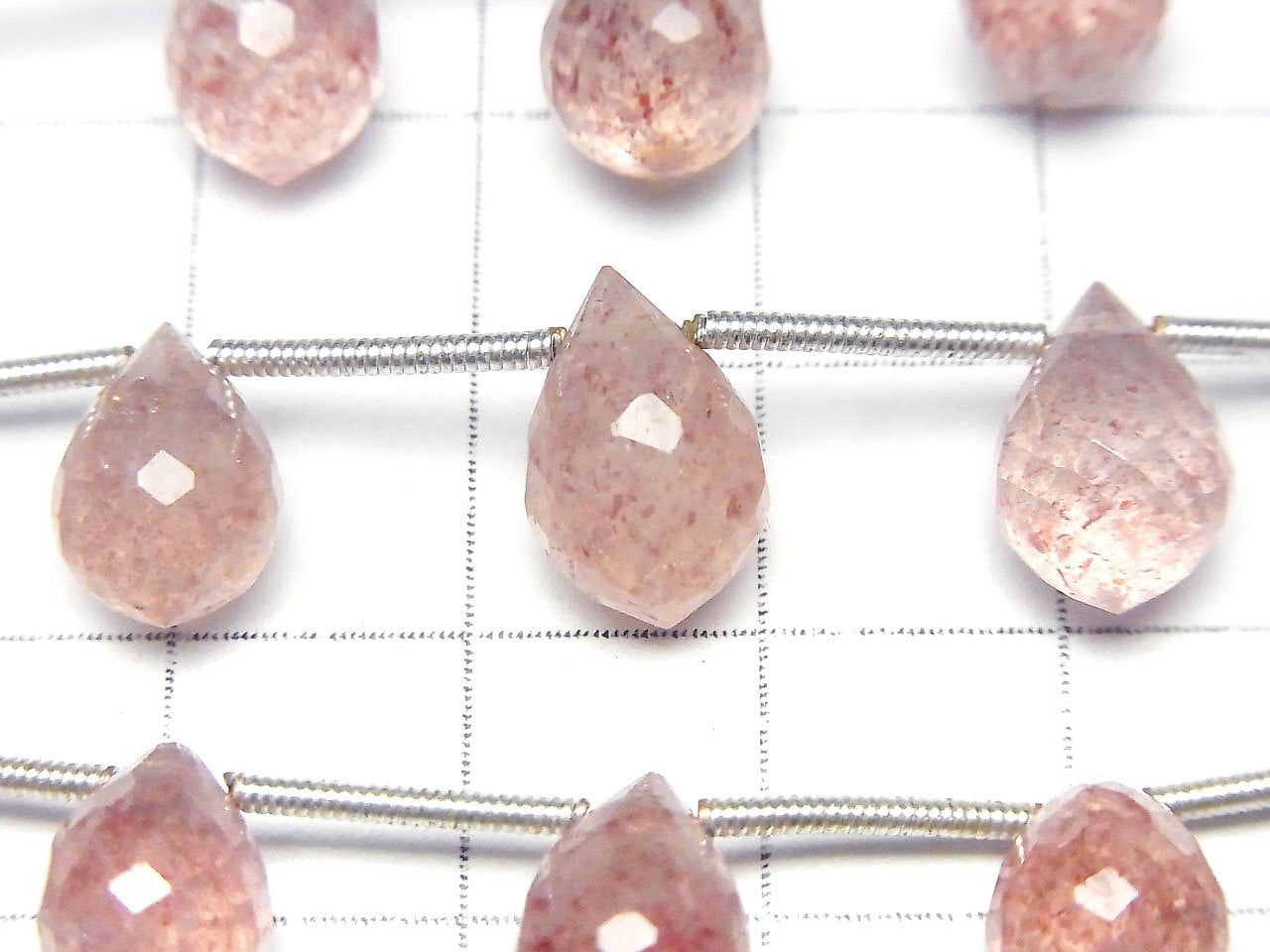 High Quality Pink Epidote AA++ Marquise Rice Faceted Briolette 1 strand (8 pcs)