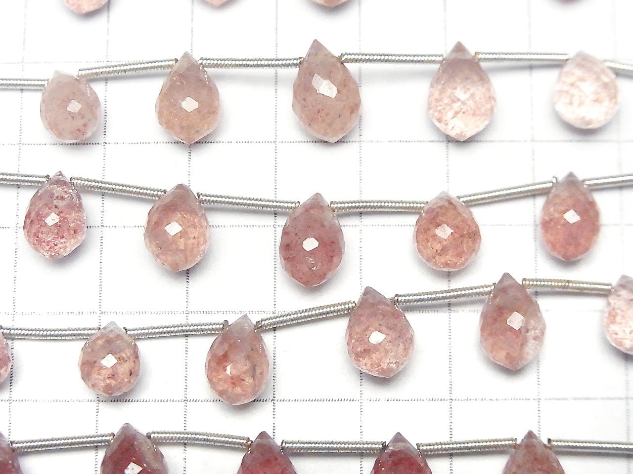 High Quality Pink Epidote AA++ Marquise Rice Faceted Briolette 1 strand (8 pcs)