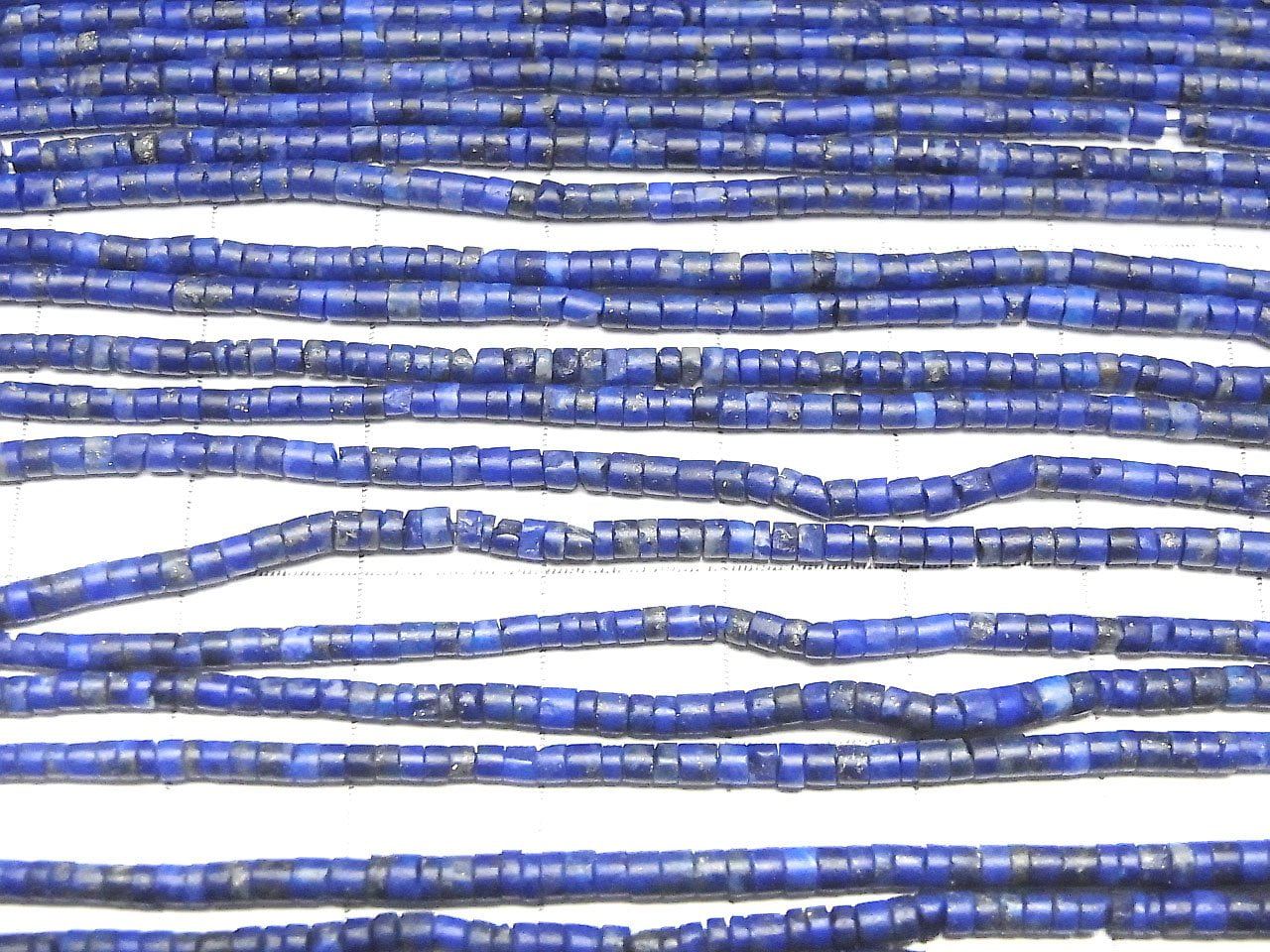 青金石 AA++ 管珠 (海希) 2x2x1mm 一串珠 (約 13 英吋/33 公分)