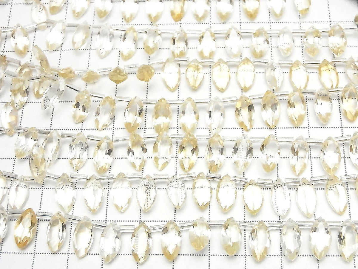 Hochwertiger Citrin AAA Marquise facettiert 12x6mm halb oder 1Strang Perlen (18Stücke)