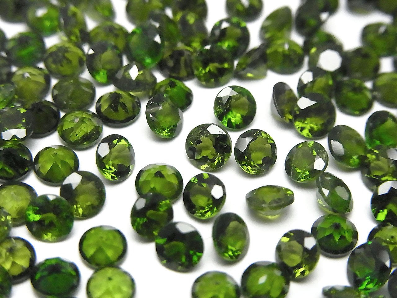 High Quality Chrome Diopside AAA Loose stone Round Faceted 4x4mm 5pcs