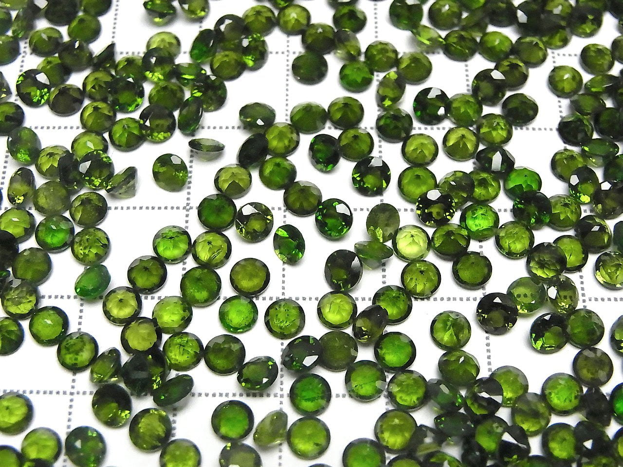 High Quality Chrome Diopside AAA Loose stone Round Faceted 4x4mm 5pcs