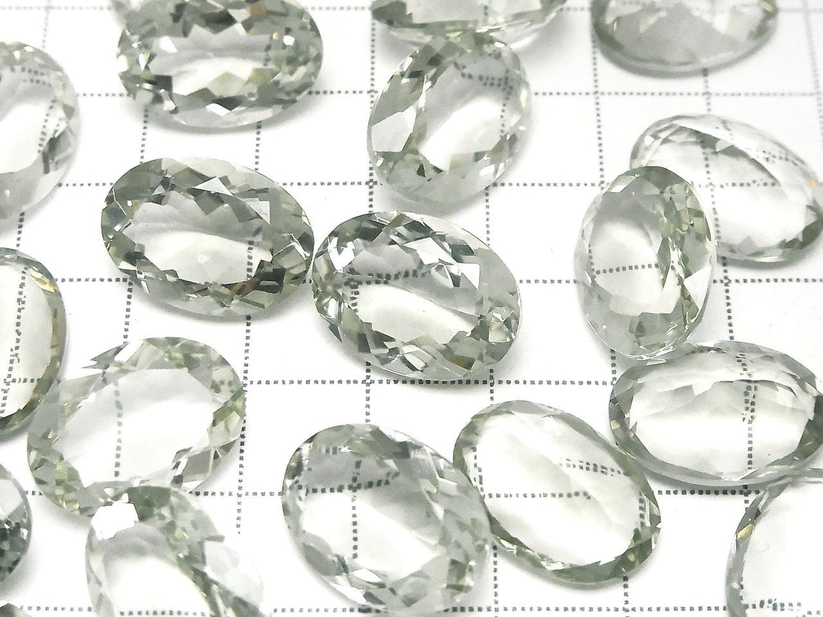 High Quality Green Amethyst AAA Undrilled Oval Faceted 18x13mm 2pcs $15.99!