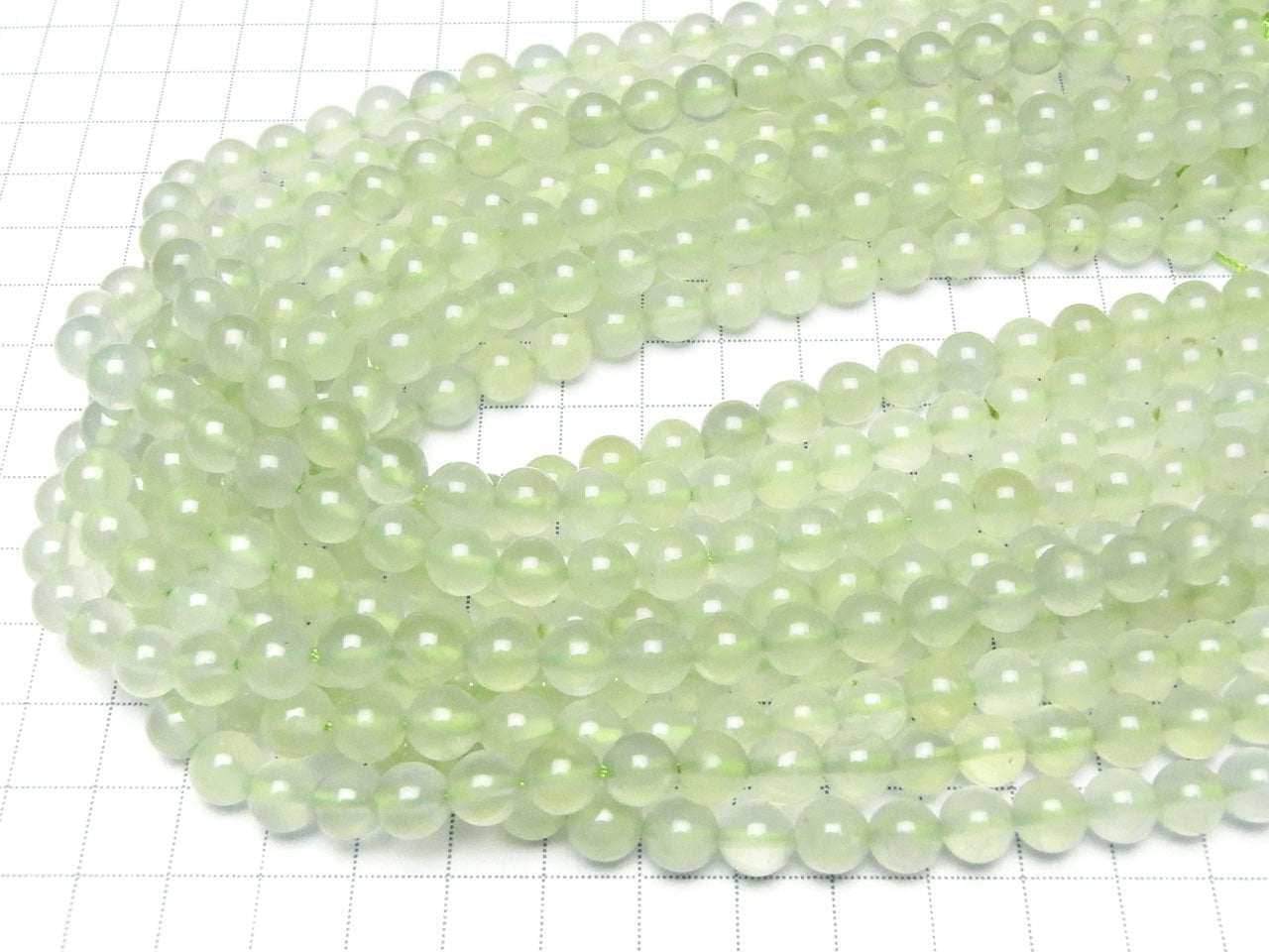 葡萄石 AAA- 圓珠 8mm 半串或 1 串珠（約 15 英寸/36 公分）