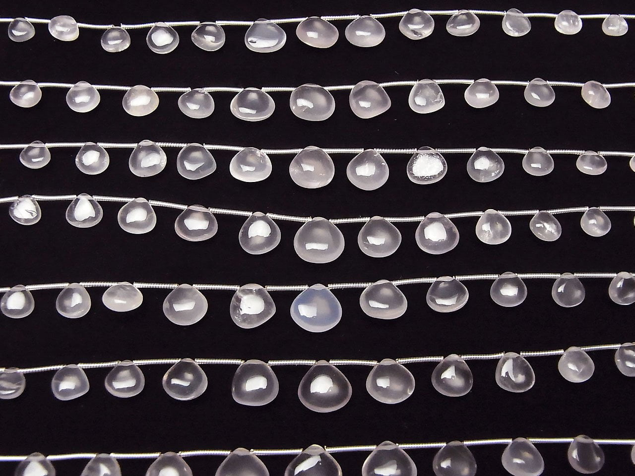 Quartz Rose Haute Qualité AAA - Châtaigne (Lisse) 1 fil de perles (13pcs)