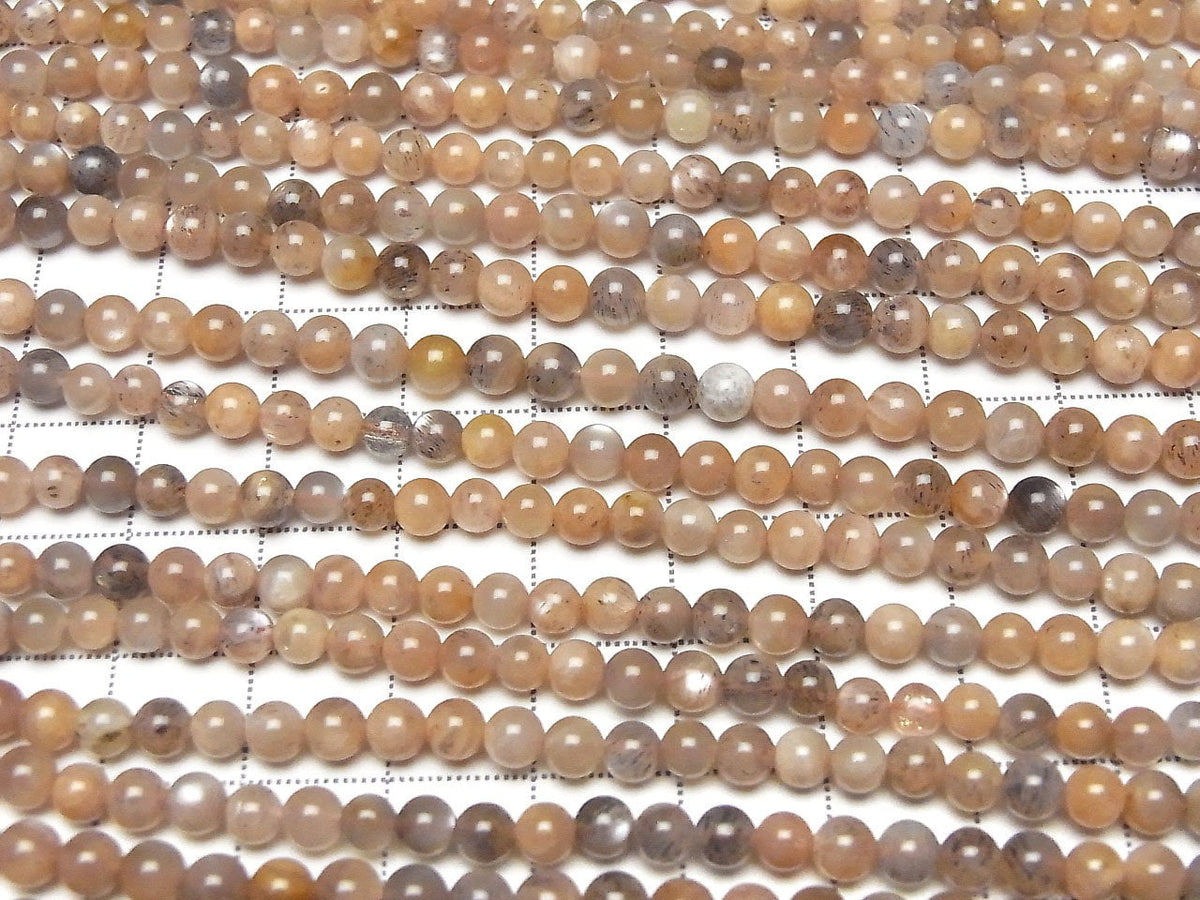 1 fil 8,79 $ ! Perles 4mm rondes en pierre de lune multicolore AA++ 1 fil (environ 38cm / 15 pouces)