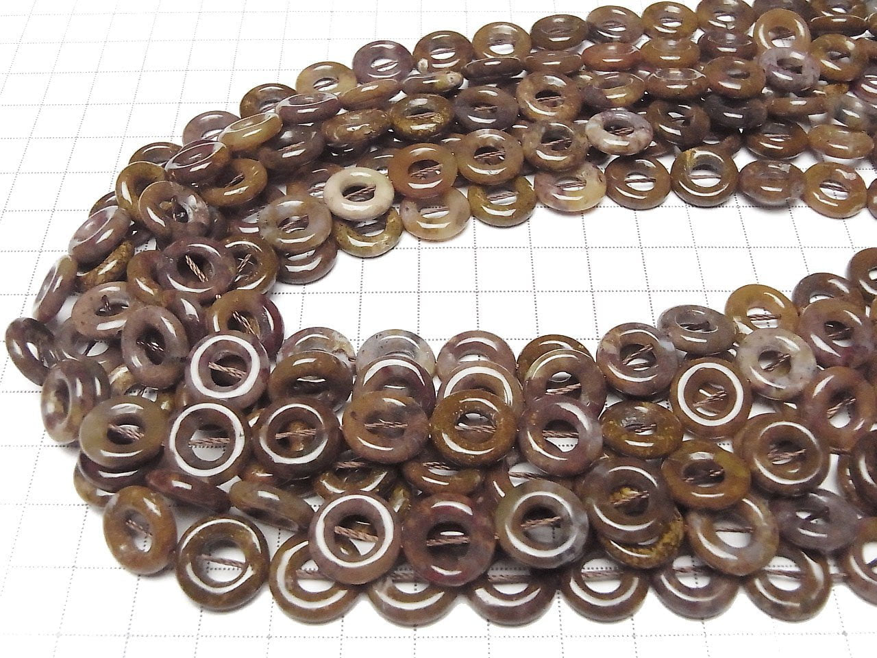 Pietersite Coin (Donut) 13 x 13 x 3 half or 1strand beads (aprx.15 inch / 38 cm)