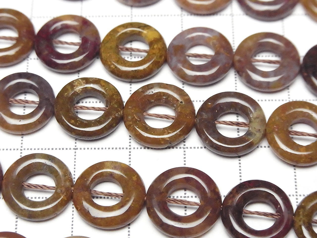 Pietersite Coin (Donut) 13 x 13 x 3 half or 1strand beads (aprx.15 inch / 38 cm)