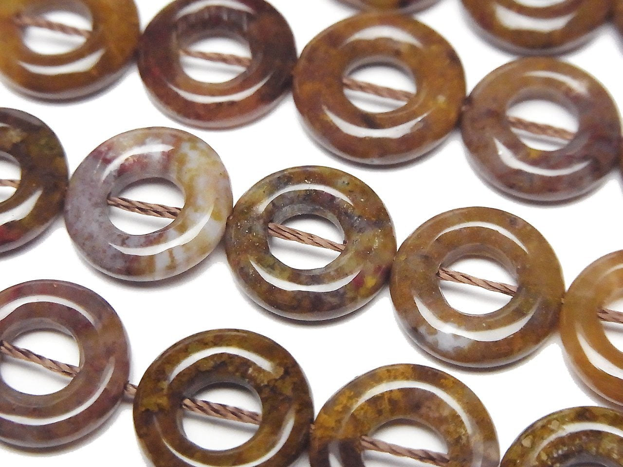 Pietersite Coin (Donut) 13 x 13 x 3 half or 1strand beads (aprx.15 inch / 38 cm)