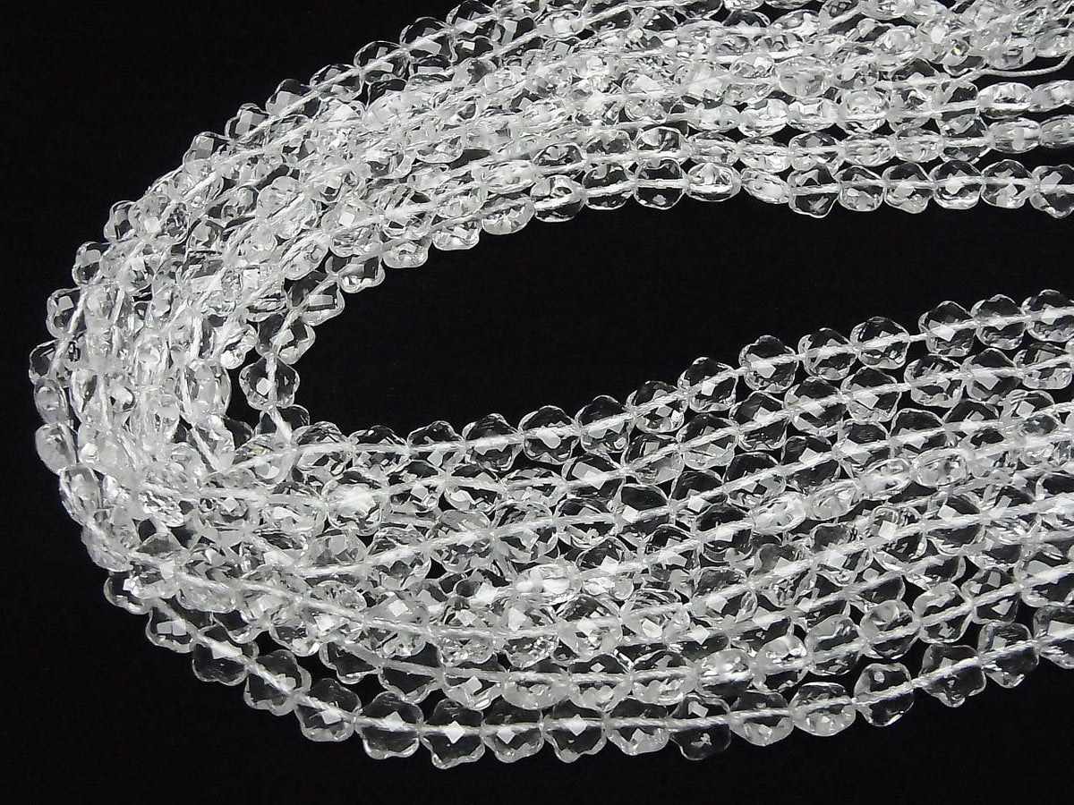 Haute Qualité ! Quartz Cristal AAA Forme Fleur 8x8x5mm perles à l'unité ou en 1 rang (env. 15inch / 38cm)