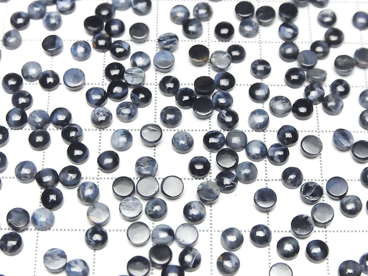 Blue Pietersite AAA- Round Cabochon 4x4mm 10pcs