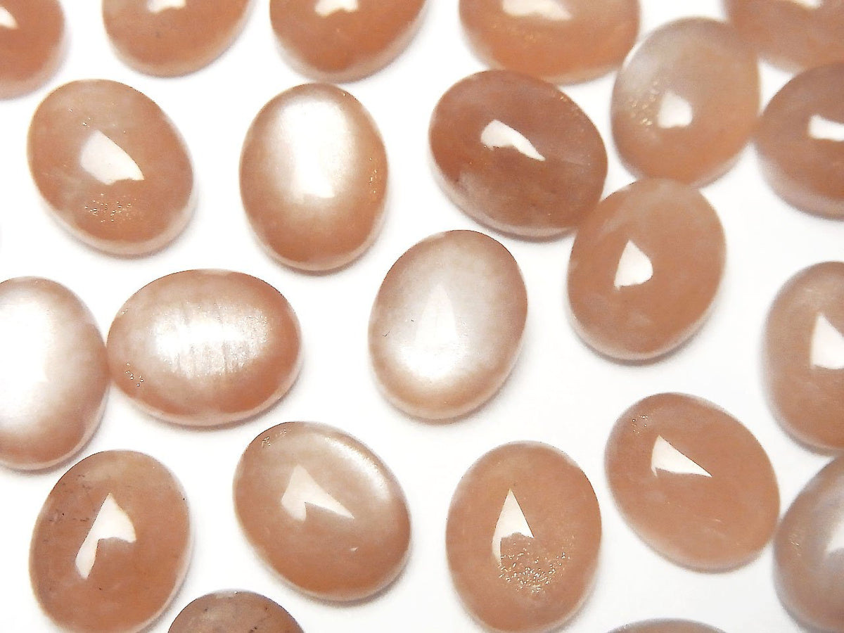 Pfirsich-Moonstone AA++ Ovale Cabochon 10x8mm 4Stk