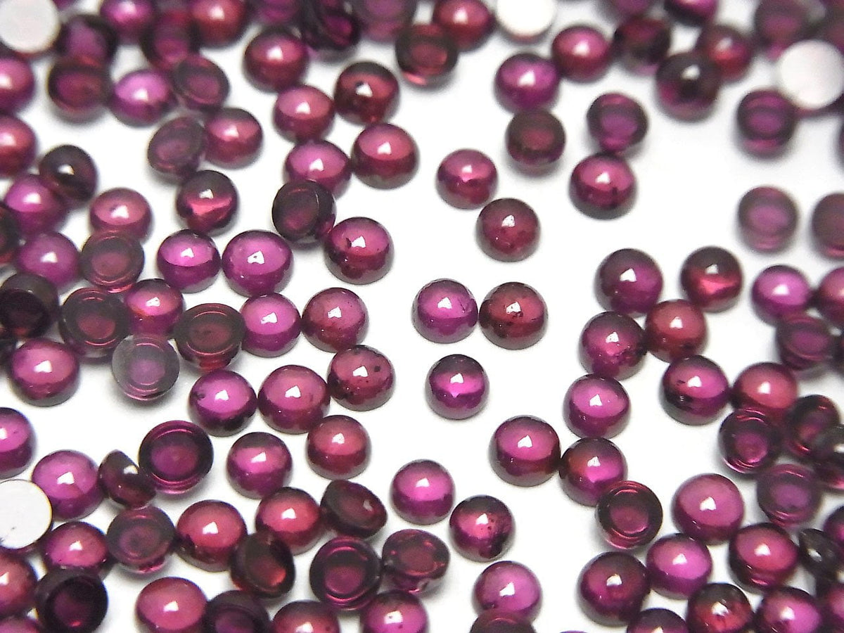 Grenat Rhodolite de haute qualité Cabochon rond AAA 3x3mm 10pcs