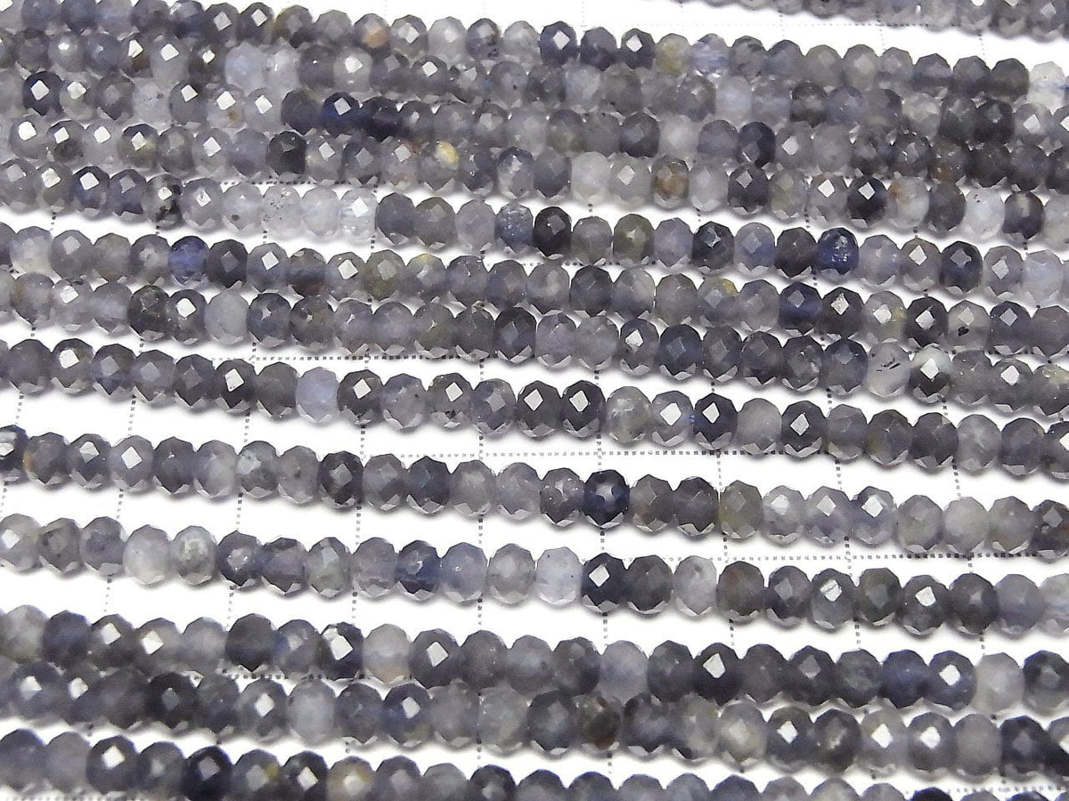 Hochwertig! Iolith AA Facettierte Knopf-Rondelle 5x5x3.5mm 1Strang Perlen (ca. 15 Zoll/37 cm)