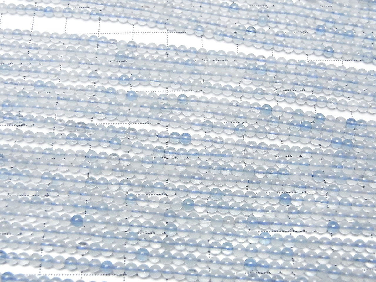 Aquamarine AA+ Round 3mm 1strand beads (aprx.15inch/37cm)