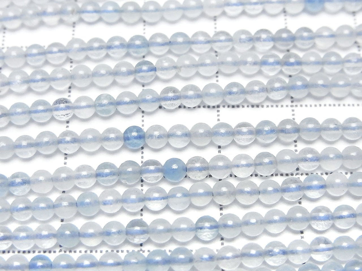 Aquamarine AA+ Round 3mm 1strand beads (aprx.15inch/37cm)