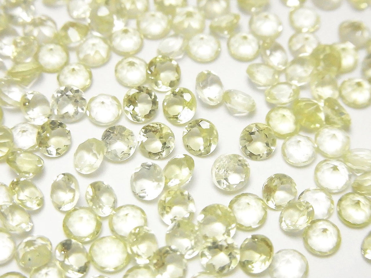 High Quality Lemon Quartz AAA Loose stone Round Faceted 4x4mm 10pcs