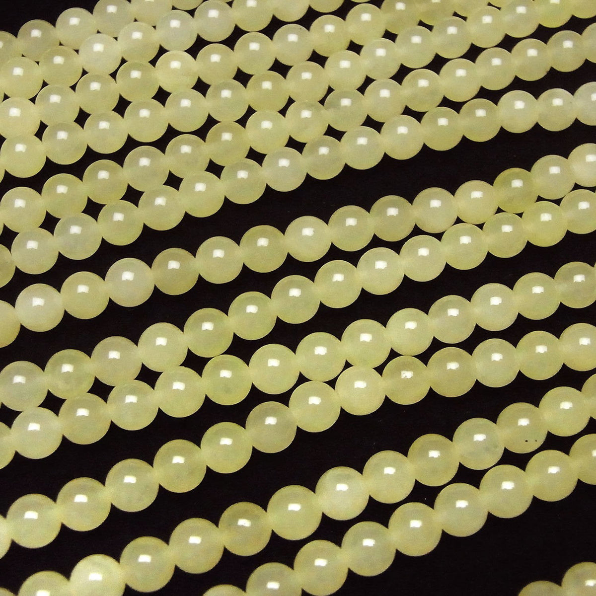 Pastel Yellow Color Jade Round 6mm 1strand beads (aprx.15inch / 35cm)