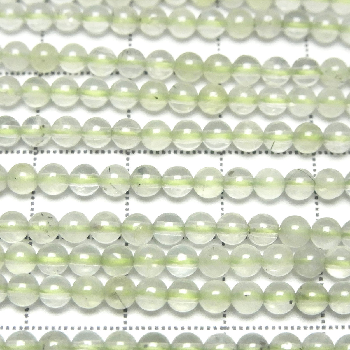 Prehnite AA++ Round 3mm 1strand beads (aprx.15inch/37cm)