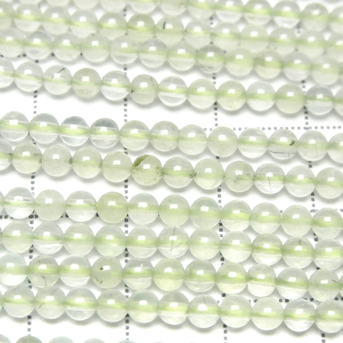 Prehnite AA++ Round 3mm 1strand beads (aprx.15inch/37cm)