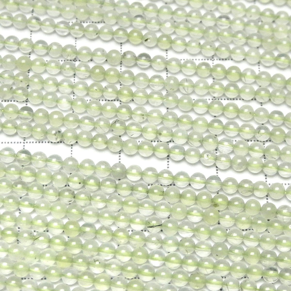 Prehnite AA++ Round 3mm 1strand beads (aprx.15inch/37cm)