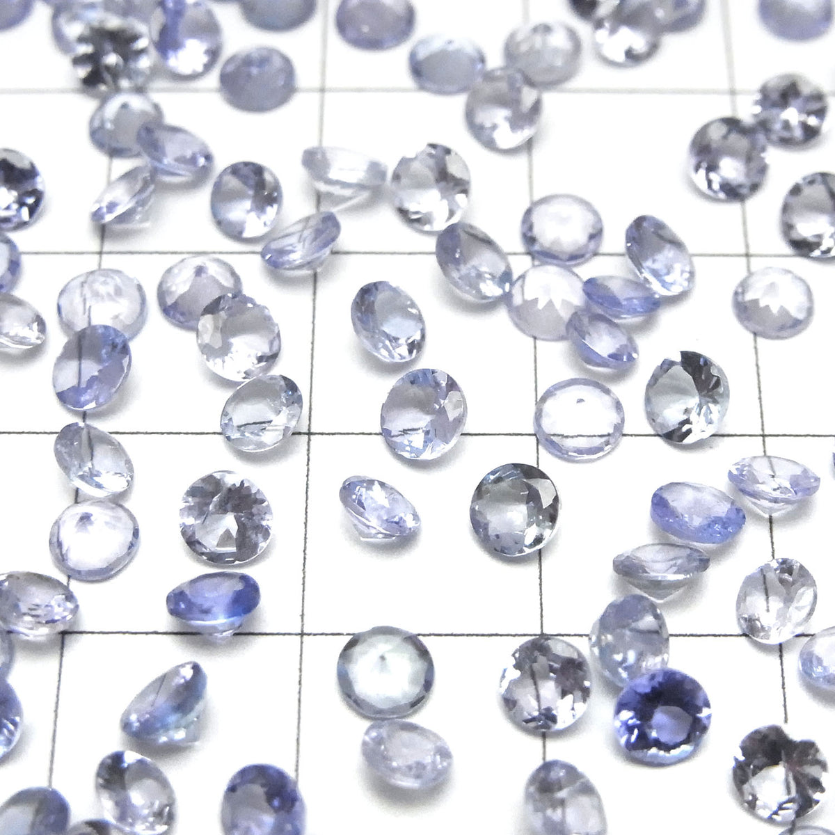 高品質坦桑石 AAA 圓刻面裸石 4x4mm 5顆
