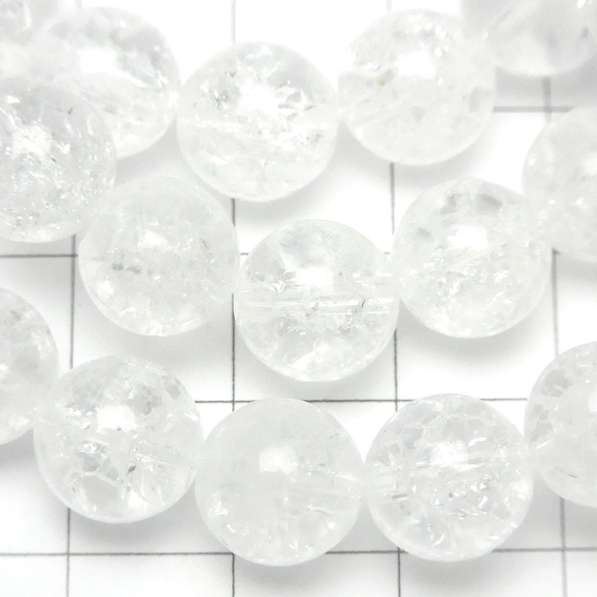Cracked Crystal Quartz Round 10mm Bracelet