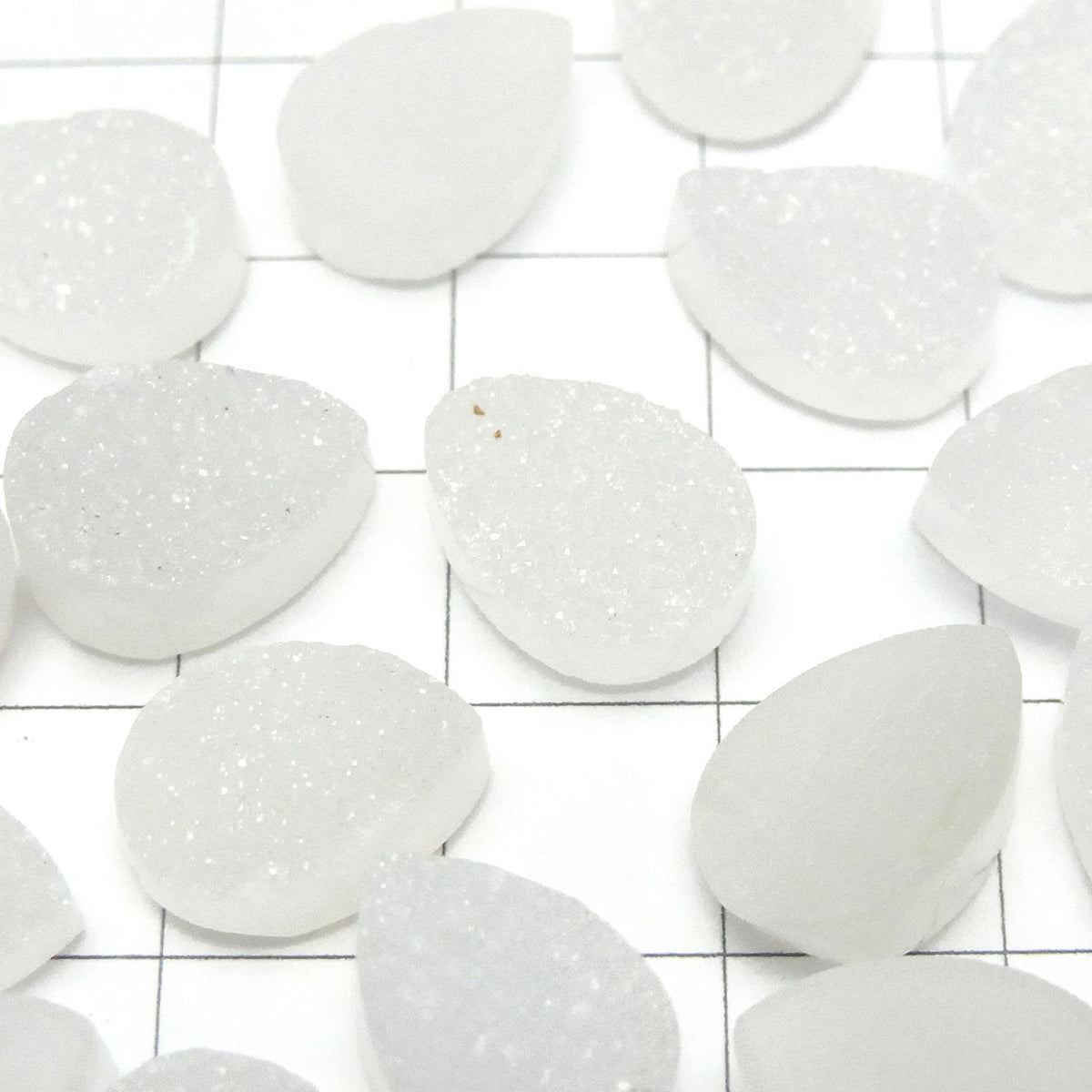 Druzy Achat Birnenform Cabochon 14x10mm 3 Stück