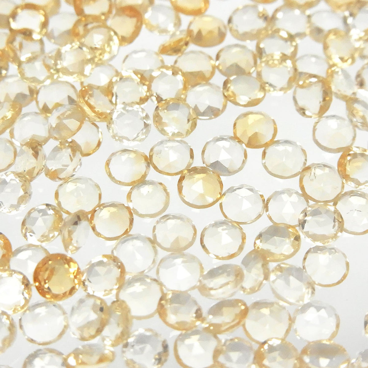 High Quality Citrine AAA Round Rose Cut 4x4mm 10pcs