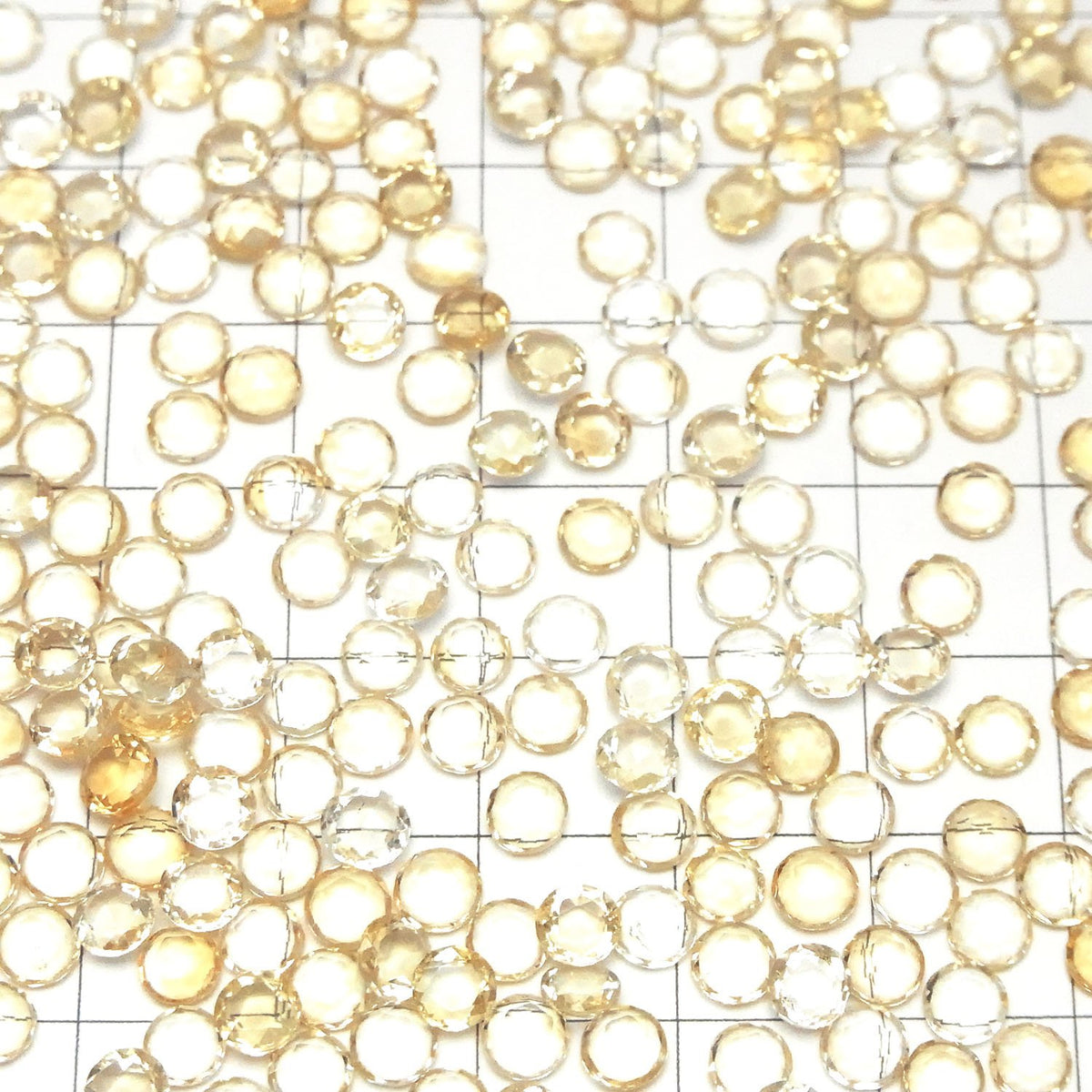 High Quality Citrine AAA Round Rose Cut 4x4mm 10pcs