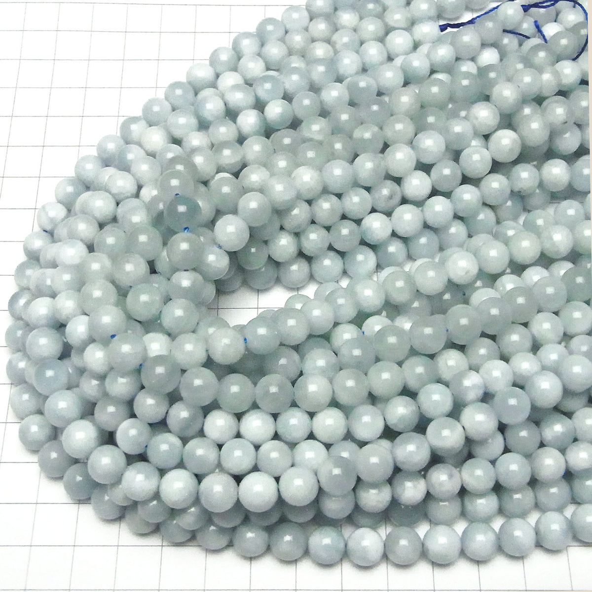 Aquamarin AA+ Rund 8mm halb oder 1strang Perlen (ca. 15 Zoll / 36 cm)