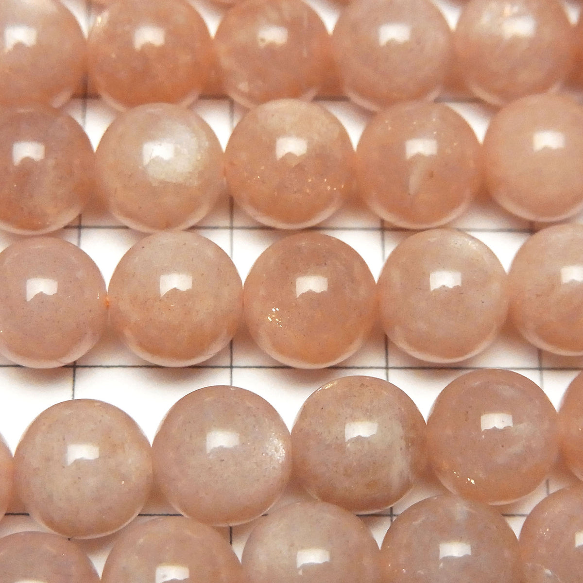 Pierre de lune orange AA++ ronde 8mm perles un demi-fil ou un fil (environ 37cm)