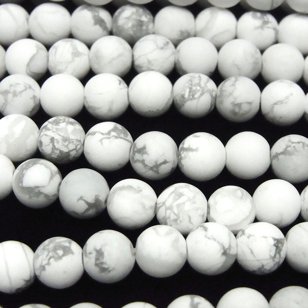 1Strang $4.79! Frost Howlite Magnesit rund 6mm 1Strang Perlen (ca. 15 Zoll / 35 cm)