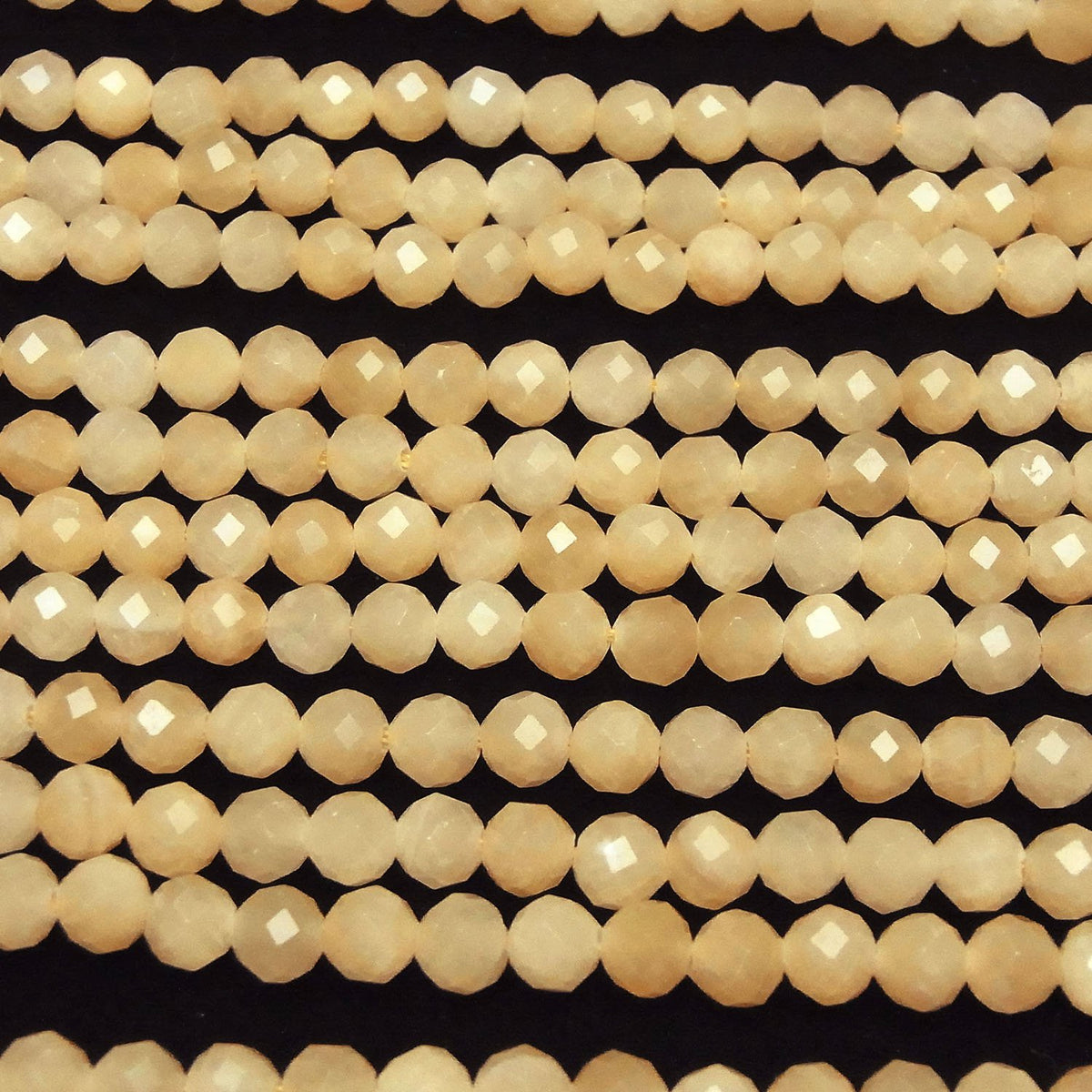 Haute qualité ! Perles de jade jaune à 64 facettes, rondes, 6 mm, 1 fil (environ 15 pouces/37 cm)