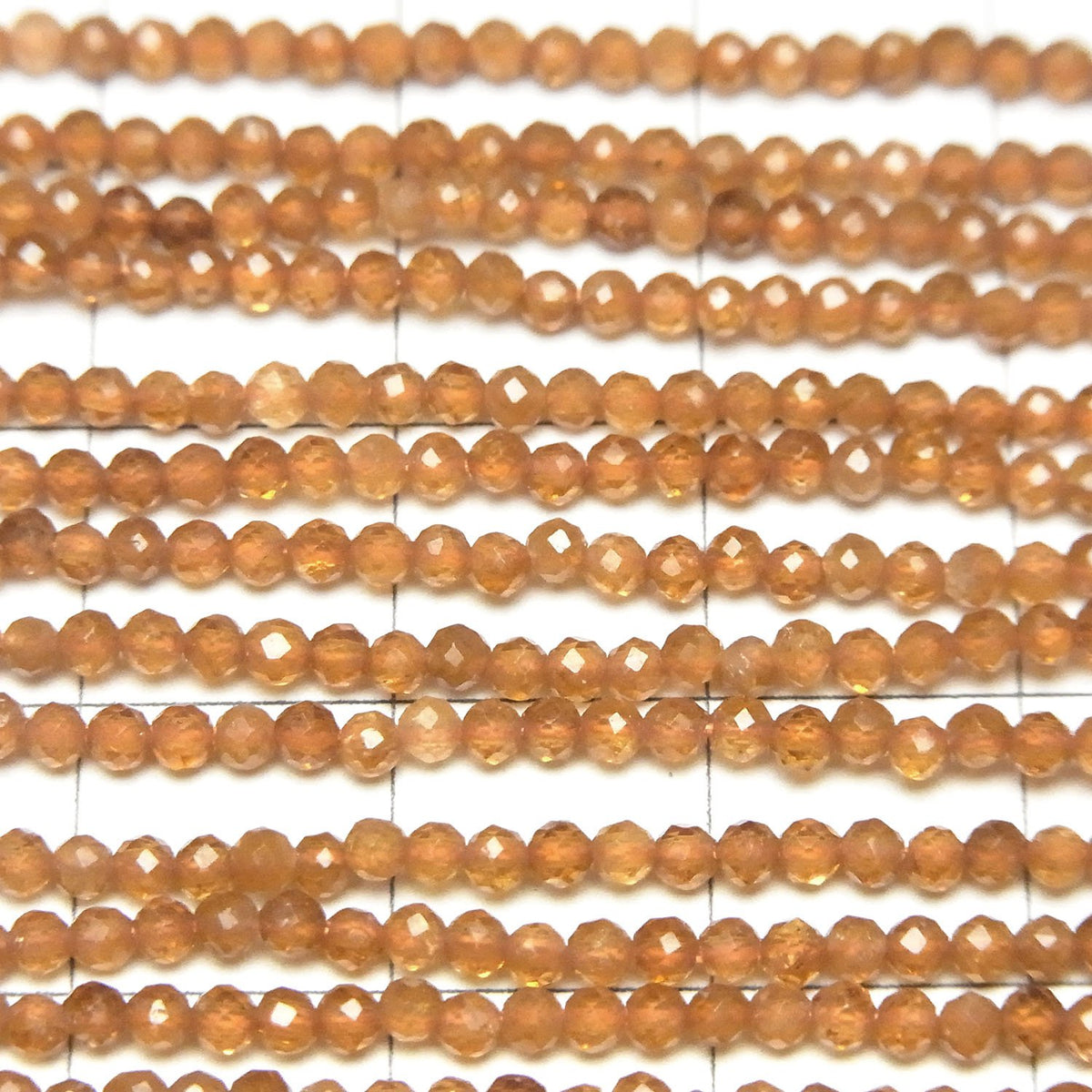 Haute qualité ! 2pcs 5,79 $ ! Grenat Hessonite AAA Rond facetté 2mm 1 fil de perles (env. 15inch/36cm)