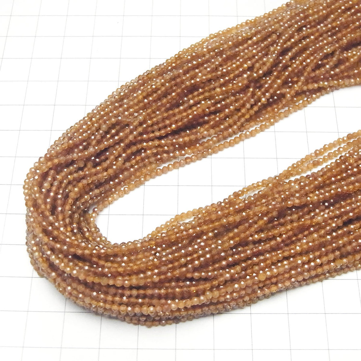 Haute qualité ! 2pcs 5,79 $ ! Grenat Hessonite AAA Rond facetté 2mm 1 fil de perles (env. 15inch/36cm)