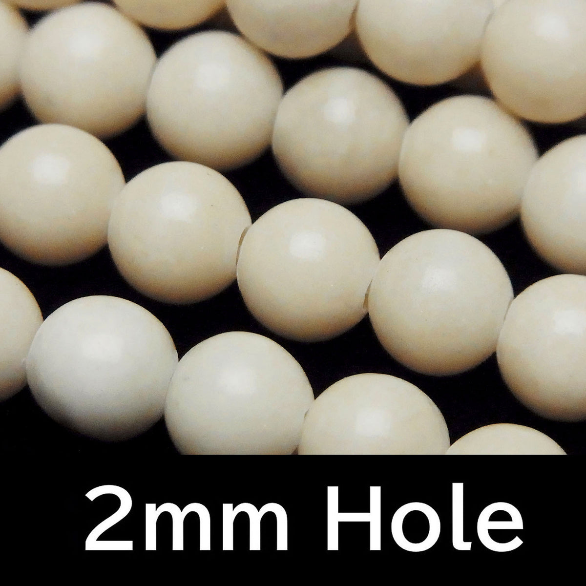 Riverstone Round 8mm [2mm hole] 1strand beads (aprx.15inch / 37cm)