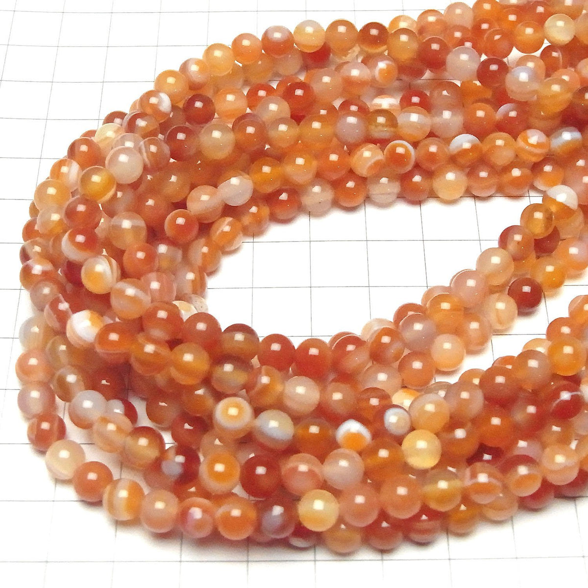 Carnelian, Sardonyx AAA- (Red Eye Agate) Round 6mm 1strand beads (aprx.15inch / 37cm)