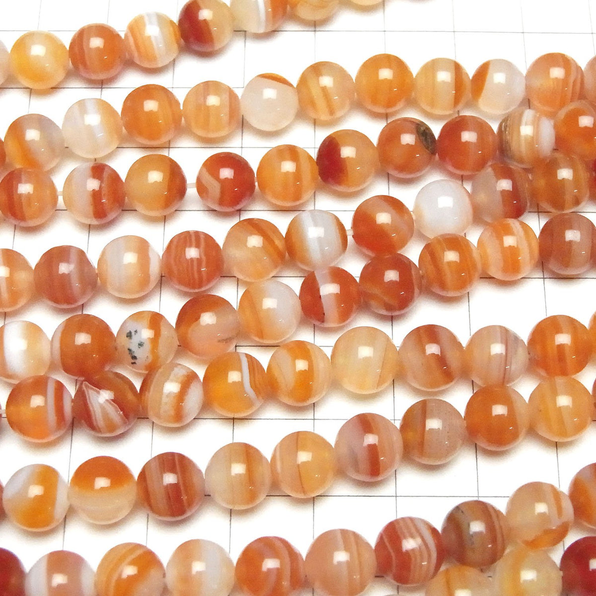 Carnelian,Sardonyx Round 8mm 1strand beads (aprx.15inch/37cm)