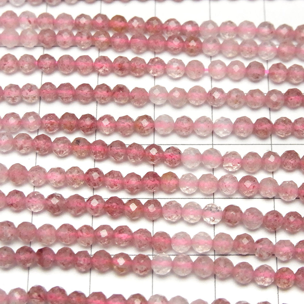 High Quality! Pink Epidote AA++ Faceted Round 3-3.5mm 1strand beads (aprx.15inch / 38cm)