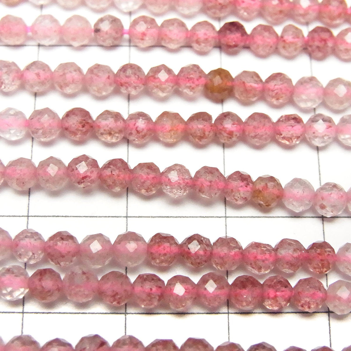High Quality! Pink Epidote AA++ Faceted Round 3-3.5mm 1strand beads (aprx.15inch / 38cm)